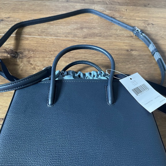 KATE SPADE-NWT Alice In Wonderland Navy Leather Handbag - Picture 7 of 16